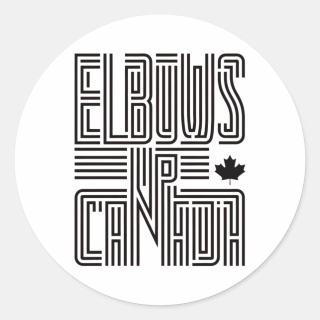 Elbows Up Canada Sticker5  Classic Round Sticker (Front)