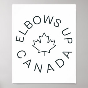 Elbows Up Canada Sticker6 Poster