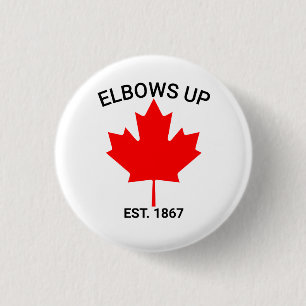 Elbows Up Canada Strong Support Canada 3 Cm Round Badge