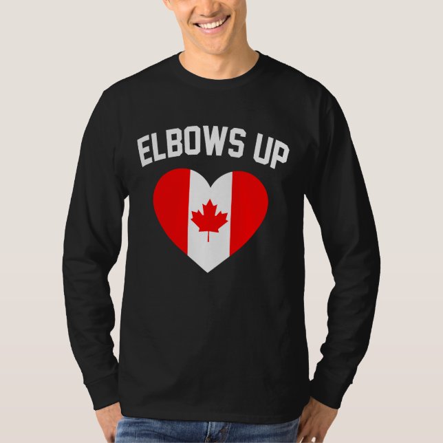 Elbows Up Canada  T-Shirt (Front)