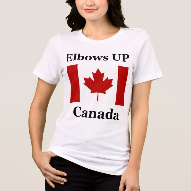 Elbows UP Canada! Tri-Blend Shirt (Front)