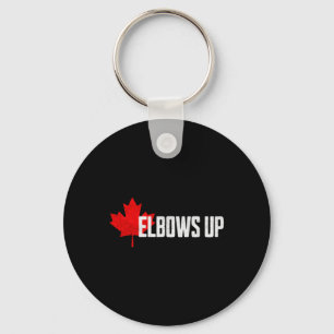 Elbows Up Canada True North Strong And Free Proud Key Ring