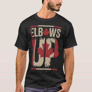Elbows Up Canada True North Strong and Free Proud  T-Shirt