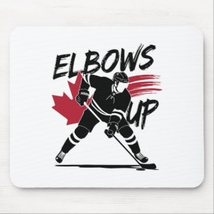 Elbows Up Canada True North Strong Free Hockey Lov Mouse Pad