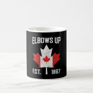 Elbows Up Canada True North Strong Proud Canadian Coffee Mug