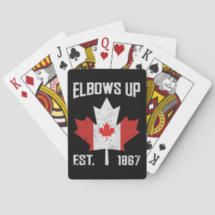 Elbows Up Canada True North Strong Proud Canadian Playing Cards
