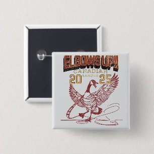 Elbows UP! Canadian League Canada Geese 15 Cm Square Badge