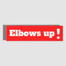 Elbows up! Canadian pride car magnet