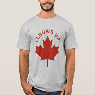 ELBOWS UP Canadian Red Maple Leaf Canada T-Shirt