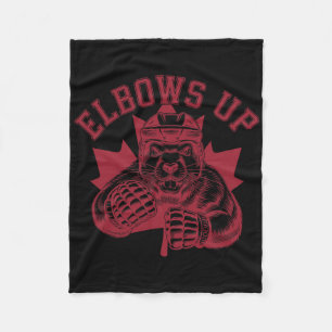Elbows Up Elbows Up Hockey Canada Beaver Fleece Blanket