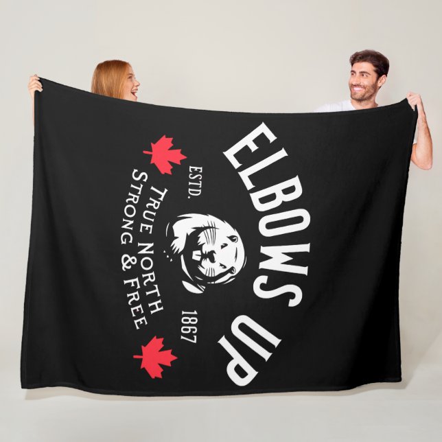 Elbows Up! Fleece Blanket (In Situ)