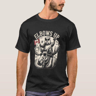 Elbows Up Funny Canada Beaver And Moose T-Shirt