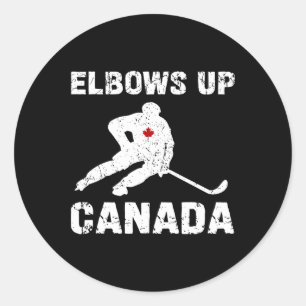 Elbows Up Hockey Canada Not For Sale Never 51st Pr Classic Round Sticker