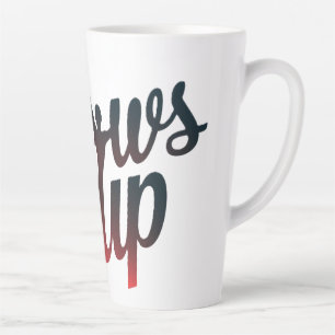 elbows up  latte mug