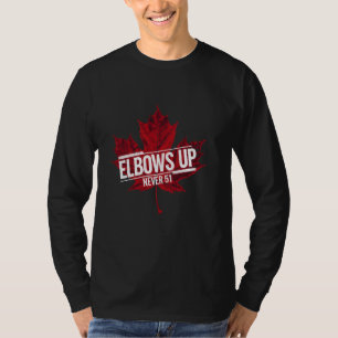 Elbows Up Never 51 Proud Strong Canada Flag T-Shirt