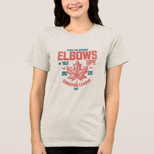 Elbows UP! Over the Boards Canadian League Hockey Tri-Blend Shirt