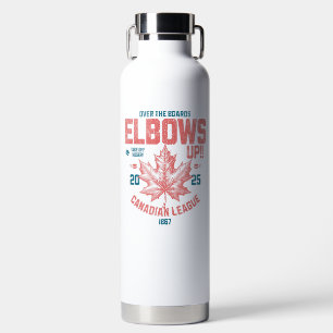 Elbows UP! Over the Boards Canadian League Hockey Water Bottle