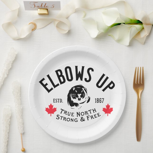 Elbows Up! Paper Plates (Wedding)
