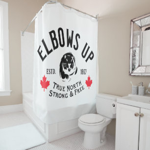 Elbows Up! Shower Curtain