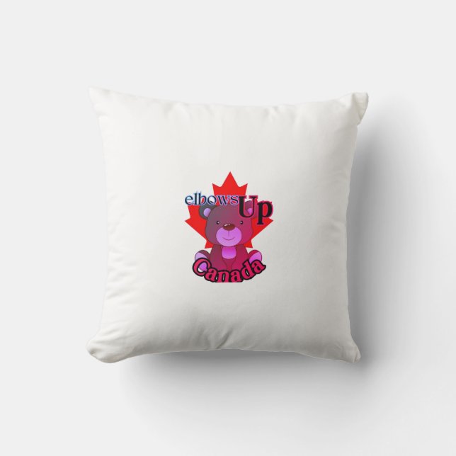 Elbows Up Throw Pillow – Bold & Stylish Home Décor (Front)
