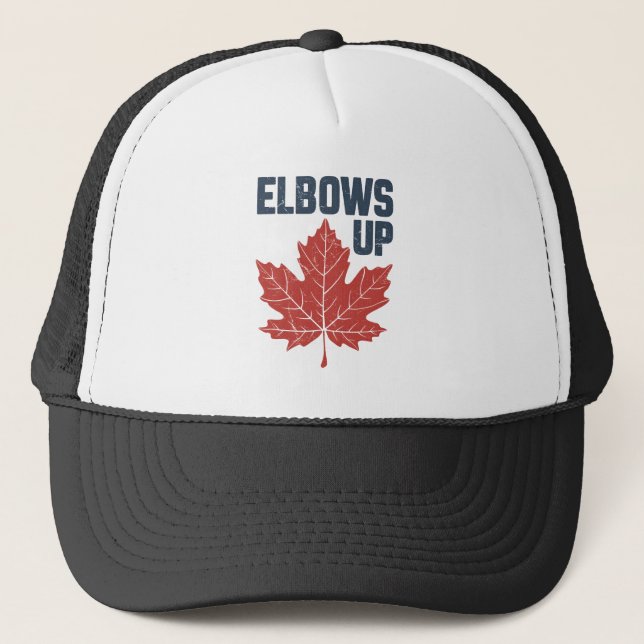 Elbows Up  Trucker Hat (Front)