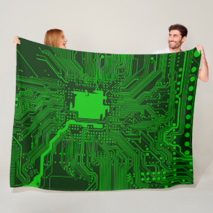 ELCETRONIC RAIL ROAD FLEECE BLANKET