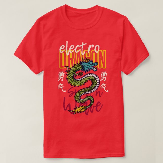 Elctro Dragon Japanese T-Shirt (Design Front)