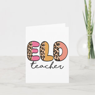 Eld Teacher Retro Leopard Ck To School Card