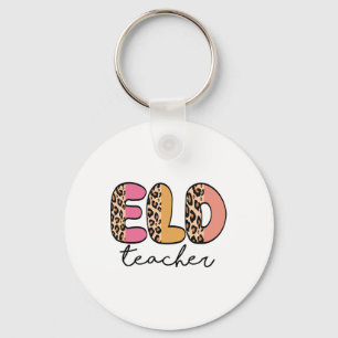 Eld Teacher Retro Leopard Ck To School Key Ring