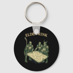 Elden Rink Funny Hockey Knight Parody Fantasy Rpg Key Ring