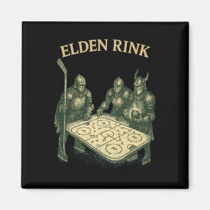 Elden Rink Funny Hockey Knight Parody Fantasy Rpg Magnet
