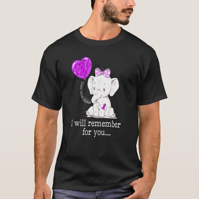 Elder Abuse Awareness Elephant T-Shirt (Front)