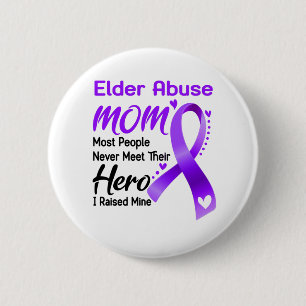 Elder Abuse Awareness Month Ribbon Gifts 6 Cm Round Badge