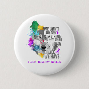Elder Abuse Awareness Ribbon Support Gifts 6 Cm Round Badge