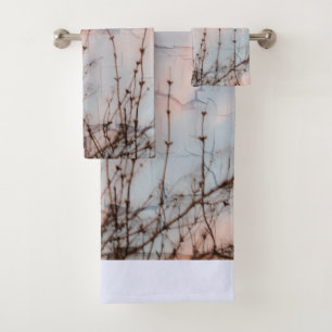 Elder Branches Silhouette Bath Towel Set