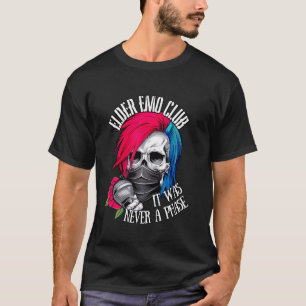 Elder Emo Club It Was Never A Phase Skeleton Rose T-Shirt