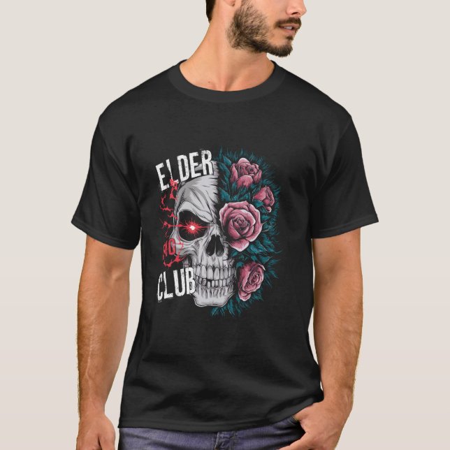 Elder Emo Club Vintage Melancholic Aesthetic T-Shirt (Front)
