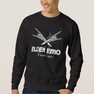 Elder Emo It Wasn t A Phase Y2K Skeleton Grunge P Sweatshirt