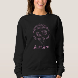 Elder Emo Pink Snake Goth and Gothic Pro Aging Sweatshirt