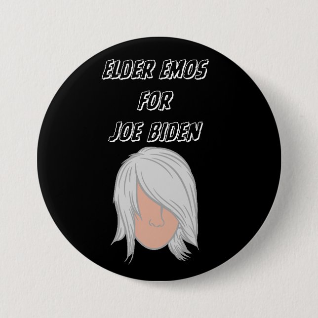 Elder Emos for Joe Biden button (Front)