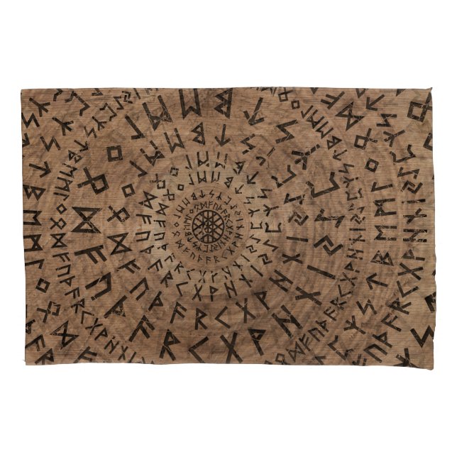Elder Futhark Circular Composition Pillowcase (Front)