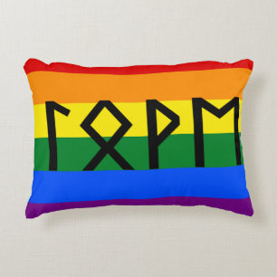Elder Futhark Love Pride Flag Decorative Cushion