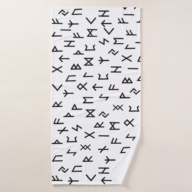 Elder futhark runes bath towel set (Bath Towel)