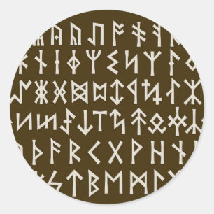 Elder Futhark Runes Classic Round Sticker