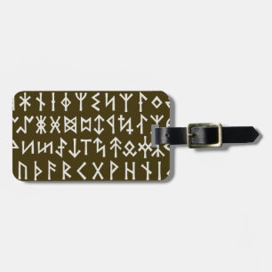 Elder Futhark Runes Luggage Tag