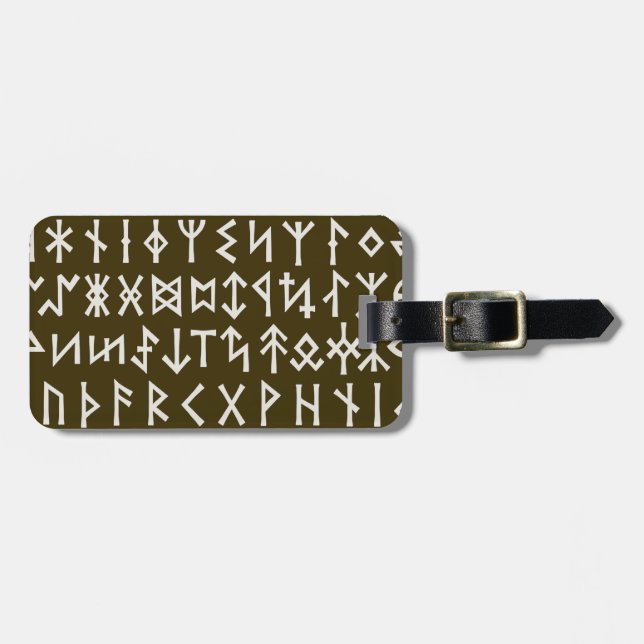 Elder Futhark Runes Luggage Tag (Front Horizontal)