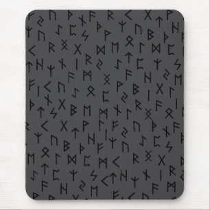 Elder futhark runes mouse pad