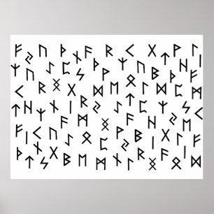 Elder futhark runes poster