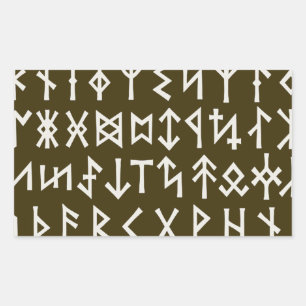 Elder Futhark Runes Rectangular Sticker