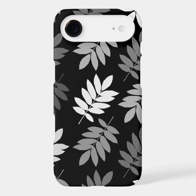 Elder Leaf Lg Pattern Black White Grey (Back)